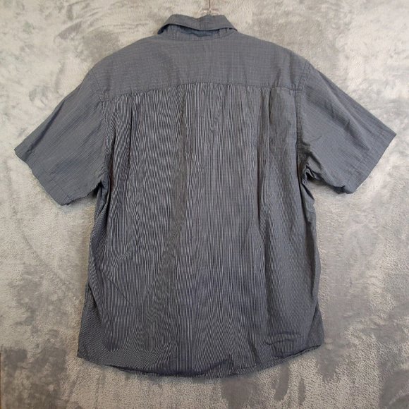 Columbia Mens Shirt Button Up Plaid Blue Short Sleeve Pocket 100% Cotton L‎ - Picture 2 of 12